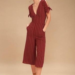 Lulus Red Culotte Jumpsuit
